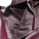 Salvatore Ferragamo Gancini Hand Bag Leather 2way Purple Gold Tone Auth BA14650A-24