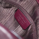 Salvatore Ferragamo Gancini Hand Bag Leather 2way Purple Gold Tone Auth BA14650A-25