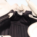CELINE Hand Bag Leather Ivory Silver Auth BA14651-17