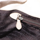 CELINE Hand Bag Leather Ivory Silver Auth BA14651-19
