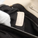 CELINE Hand Bag Leather Ivory Silver Auth BA14651-21