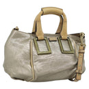 Chloe Etel Hand Bag Leather 2way Gold Auth BA14652A-1