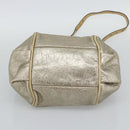 Chloe Etel Hand Bag Leather 2way Gold Auth BA14652A-5