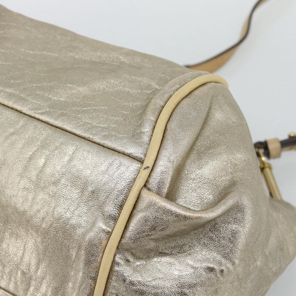 Chloe Etel Hand Bag Leather 2way Gold Auth BA14652A