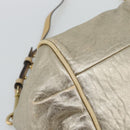 Chloe Etel Hand Bag Leather 2way Gold Auth BA14652A-15