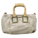 Chloe Etel Hand Bag Leather 2way Gold Auth BA14652A-13