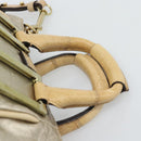 Chloe Etel Hand Bag Leather 2way Gold Auth BA14652A-8