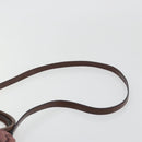 Salvatore Ferragamo Vala Hand Bag Nylon 2way Brown Gold Tone Auth BA14653-15