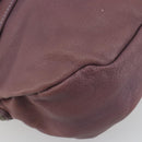Salvatore Ferragamo Gancini Shoulder Bag Leather Purple Silver Auth BA14654-11