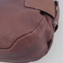 Salvatore Ferragamo Gancini Shoulder Bag Leather Purple Silver Auth BA14654-12