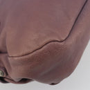 Salvatore Ferragamo Gancini Shoulder Bag Leather Purple Silver Auth BA14654-13
