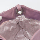 Salvatore Ferragamo Gancini Shoulder Bag Leather Purple Silver Auth BA14654-19