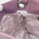 Salvatore Ferragamo Gancini Shoulder Bag Leather Purple Silver Auth BA14654-20