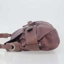 Salvatore Ferragamo Gancini Shoulder Bag Leather Purple Silver Auth BA14654-5