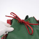 LOUIS VUITTON Epi Petit Noe Shoulder Bag Green Red M44147 LV Auth BA14655A-10