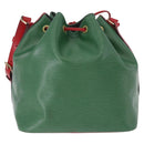 LOUIS VUITTON Epi Petit Noe Shoulder Bag Green Red M44147 LV Auth BA14655A-2