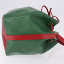 LOUIS VUITTON Epi Petit Noe Shoulder Bag Green Red M44147 LV Auth BA14655A-3