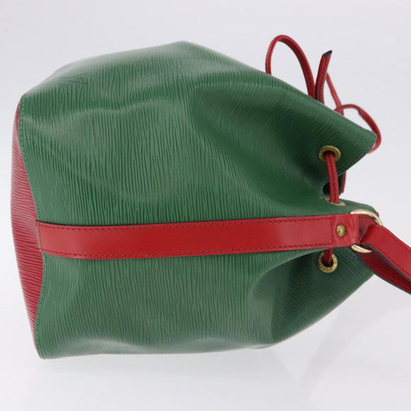 LOUIS VUITTON Epi Petit Noe Shoulder Bag Green Red M44147 LV Auth BA14655A