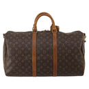 LOUIS VUITTON Monogram Keepall Bandouliere 50 Boston Bag M41416 LV Auth BA14658-2