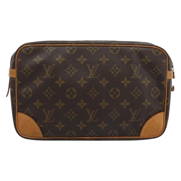 LOUIS VUITTON Monogram Compiegne 28 Clutch Bag M51845 LV Auth BA14662