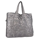 CHANEL Unlimited Tote Bag Nylon Silver CC Auth BA14668-1