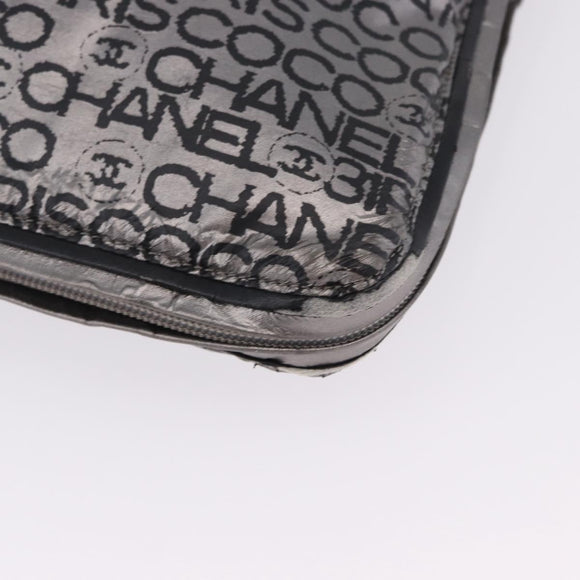 CHANEL Unlimited Tote Bag Nylon Silver CC Auth BA14668