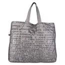 CHANEL Unlimited Tote Bag Nylon Silver CC Auth BA14668-13