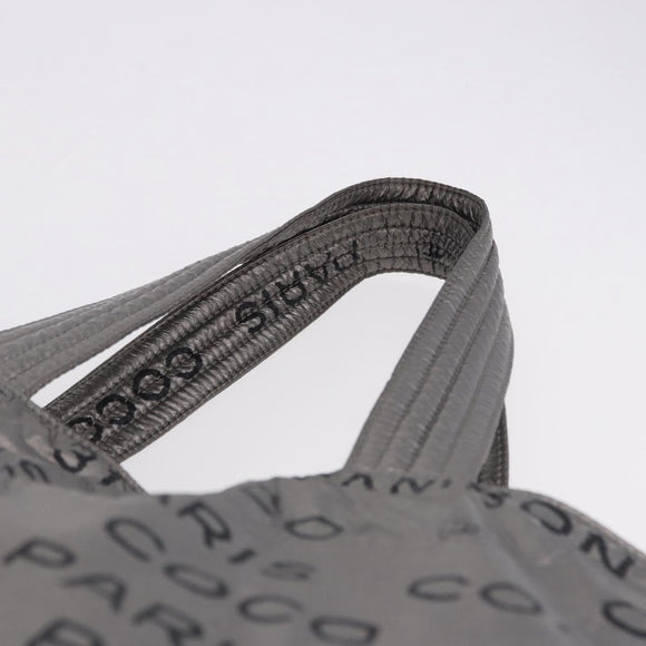 CHANEL Unlimited Tote Bag Nylon Silver CC Auth BA14668
