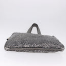 CHANEL Unlimited Tote Bag Nylon Silver CC Auth BA14668-5