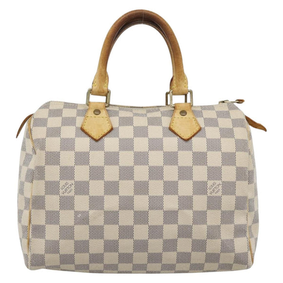 LOUIS VUITTON Damier Azur Speedy 25 Hand Bag N41534 LV Auth BA14671