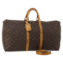 LOUIS VUITTON Monogram Keepall Bandouliere 55 Boston Bag M41414 LV Auth BA14672-1