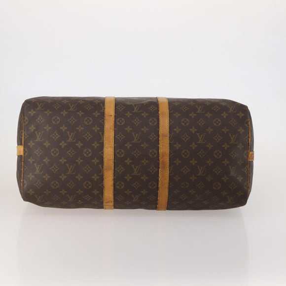 LOUIS VUITTON Monogram Keepall Bandouliere 55 Boston Bag M41414 LV Auth BA14672