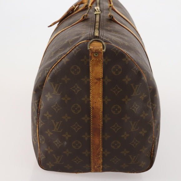 LOUIS VUITTON Monogram Keepall Bandouliere 55 Boston Bag M41414 LV Auth BA14672