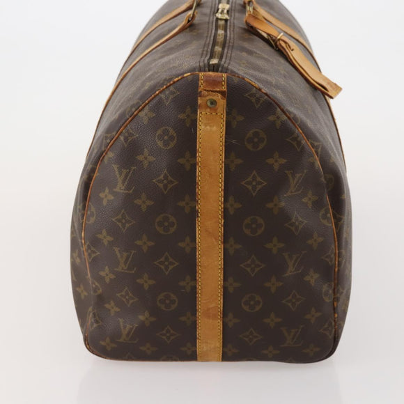 LOUIS VUITTON Monogram Keepall Bandouliere 55 Boston Bag M41414 LV Auth BA14672