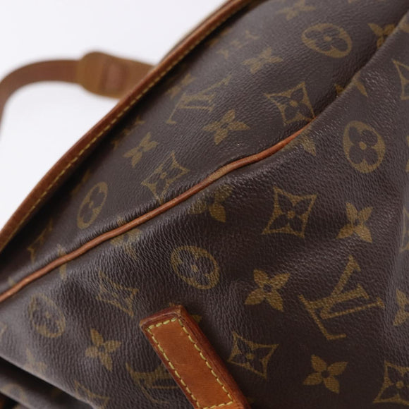LOUIS VUITTON Monogram Saumur 35 Shoulder Bag M42254 LV Auth BA14675