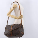 LOUIS VUITTON Monogram Saumur 35 Shoulder Bag M42254 LV Auth BA14675-29