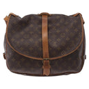 LOUIS VUITTON Monogram Saumur 35 Shoulder Bag M42254 LV Auth BA14675-2