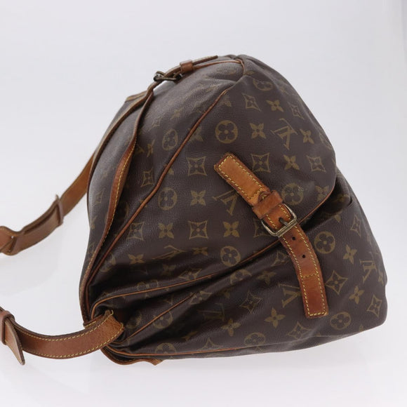 LOUIS VUITTON Monogram Saumur 35 Shoulder Bag M42254 LV Auth BA14675