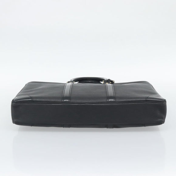 LOUIS VUITTON Epi Porte Documents Voyage Business Bag Black M54472 Auth BA14676