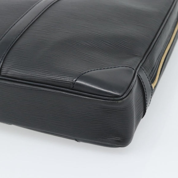 LOUIS VUITTON Epi Porte Documents Voyage Business Bag Black M54472 Auth BA14676