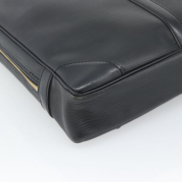 LOUIS VUITTON Epi Porte Documents Voyage Business Bag Black M54472 Auth BA14676