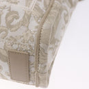 VERSACE Barocco Thena Mini Tote Bag Canvas 2way Beige Gold Tone Auth BA14680V-13