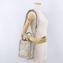 VERSACE Barocco Thena Mini Tote Bag Canvas 2way Beige Gold Tone Auth BA14680V-22