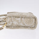 VERSACE Barocco Thena Mini Tote Bag Canvas 2way Beige Gold Tone Auth BA14680V-5