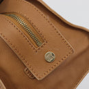 CELINE Hand Bag Leather Brown Gold Tone Auth BA14681V-17
