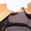 CELINE Hand Bag Leather Brown Gold Tone Auth BA14681V-22