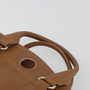 CELINE Hand Bag Leather Brown Gold Tone Auth BA14681V-8
