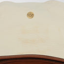 Salvatore Ferragamo Gancini Shoulder Bag Leather White Gold Tone Auth BA14684-18