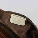 Salvatore Ferragamo Gancini Shoulder Bag Leather White Gold Tone Auth BA14684-25