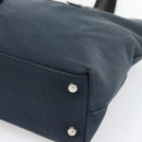 SAINT LAURENT Kahala Tote Bag Canvas Black Silver 135485 Auth BA14685A-10